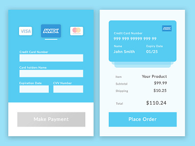 100 Day Challenge Day 4 CC checkout 004 100dayui buy checkout credit card dailyui ecommerce mobile pay ui