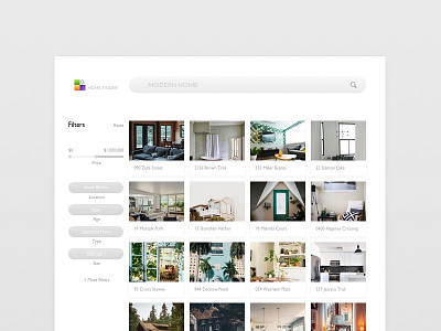 100 Day Challenge Day 28 - Search Results 28 clean daily daily100 day028 design filters real estate search simple uichallange