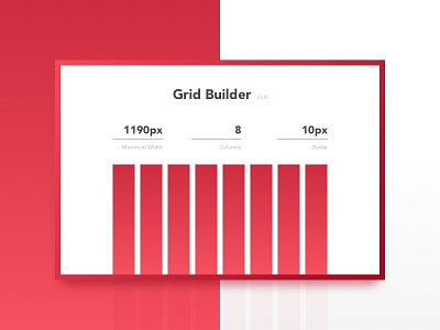 100 Day Challenge Day 30 - Grid builder 30 builder clean daily daily100 day030 design grid red simple uichallange