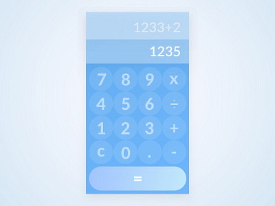 100 Day Challenge Day 42 - Calculator 42 blue calculator clean daily daily100 day042 design uichallange widget