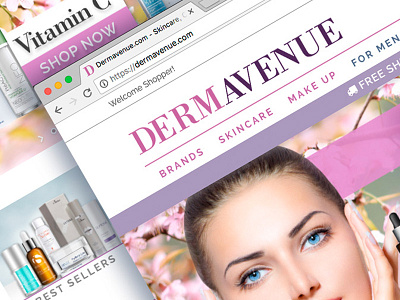 Dermavenue.com E-commerce logo & site build e commerce logo skincare website