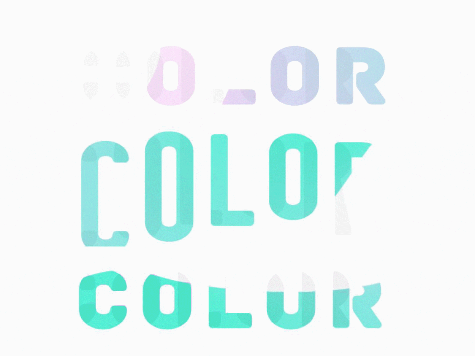 COLOR animation bright color colorful kinetic type motion motion graphics typography