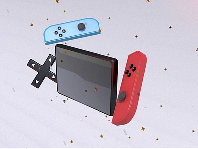 Switched Illustration 3d animation 3d art 3d ilustration 3d modeling controller games icons illustration motion nintendo nintendo switch nintendoswitch ui vector