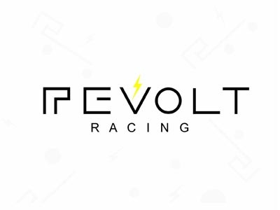 Revolt Racing Logo bolt branding icons logo racing type