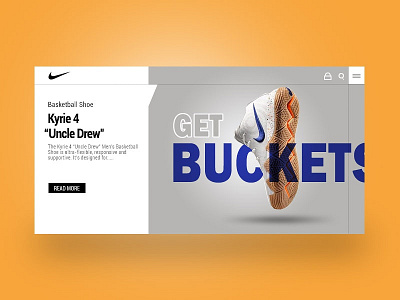 Nike site, Kyrie Irving landingpage logo motion nike ui uidesign web design