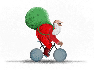 Santa Cruze animation bike christmas holidays icons illustration santa santaclaus sports texture vector