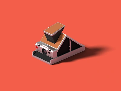 Polaroid SX-70 3d blender blender 3d camera illustration isometric isometric art polaroid sx 70