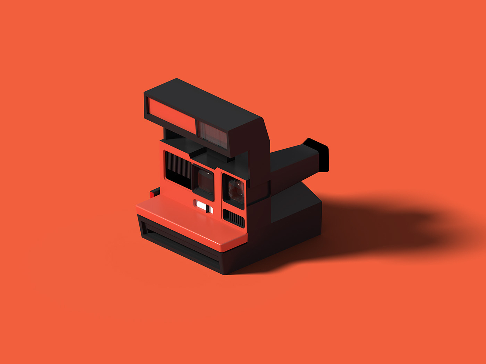 Polaroid Cool Cam Red 3d blender blender 3d camera cool cam illustration isometric isometric art polaroid