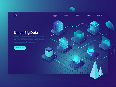 union big data design illustration ui web