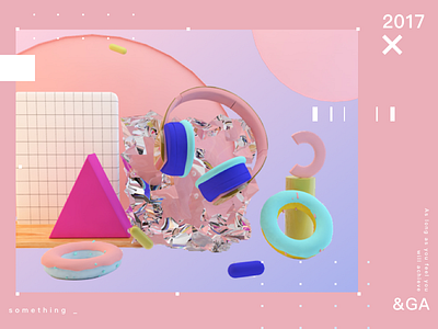 Pink dream 2018 3d abstract branding c4d color design digitalart fantasy space tutorial typography