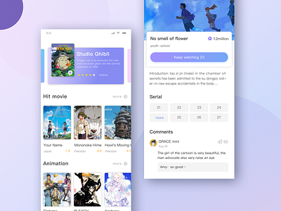 redesign cartoon for interface mobile movies ui ux