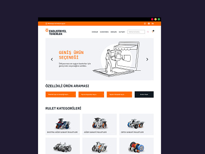 Endüstriyel Tekerlek Website ui ux website