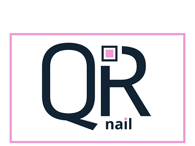 Logo for beauty salon "QR nail" 2d beauty salon branding design graphic design logo nail simple