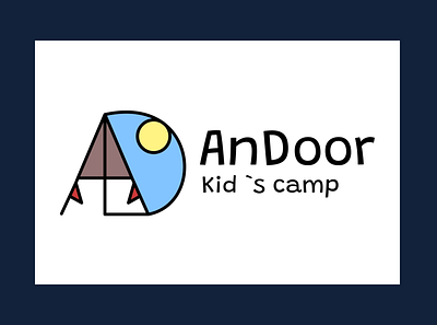 Logo for Kid`s camp 2d branding design graphic design logo simple vector