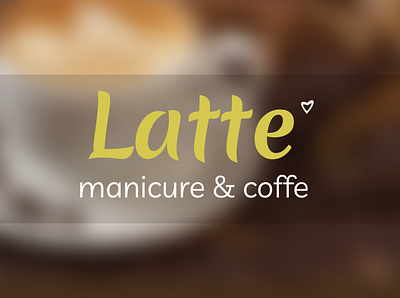 Logo for beauty salon "Latte" 2d beauty salon branding coffe design graphic design logo nail simple vector