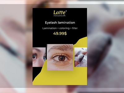 Web Ad in a beauty salon "Latte"