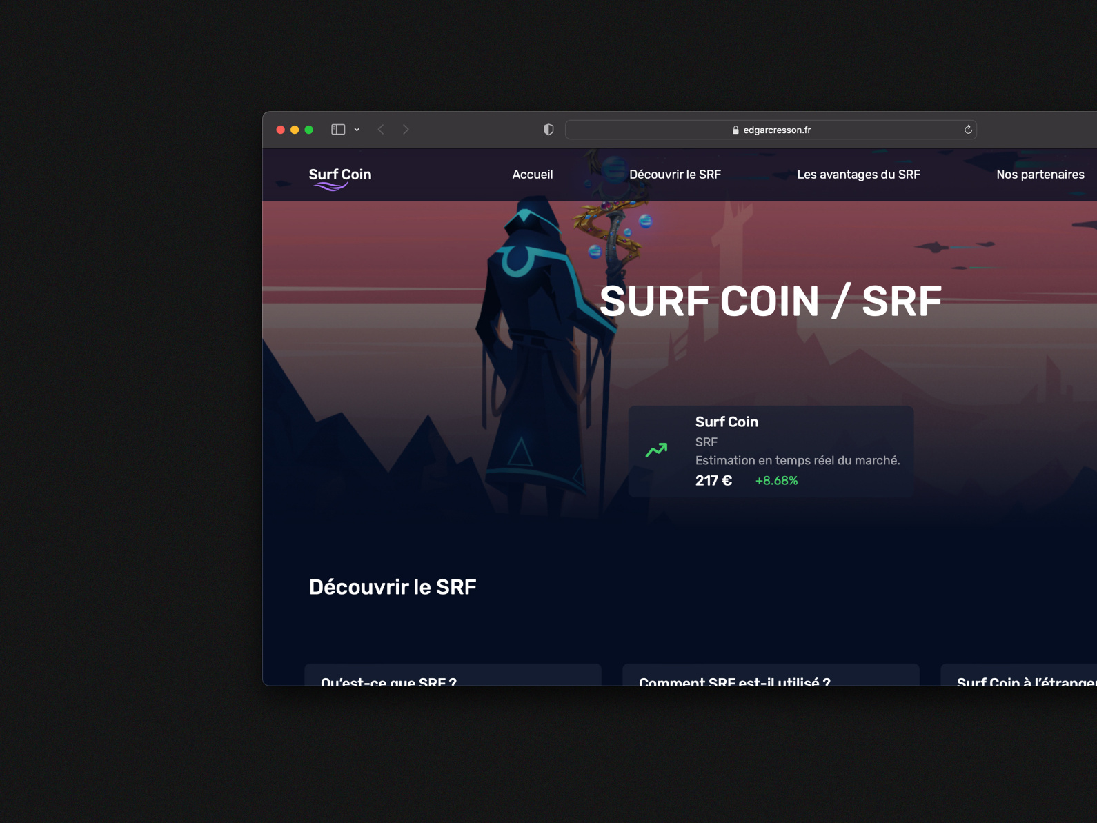 Surf Coin Website by Théo Lefèvre on Dribbble