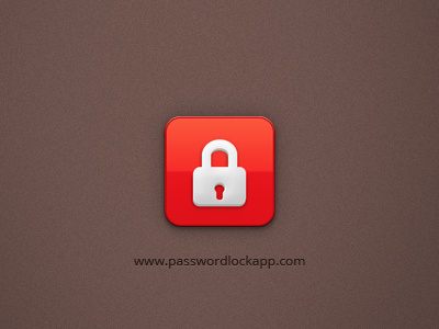 Passwordlock PRO - iPhone app 17seven brown clean icon design iphone app icon orange password manager app ui design