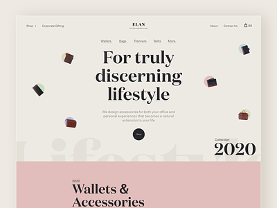 Elan | eCommerce Website Design branding clean ecommerce ui design user interface design ux design website