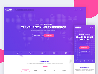 Travel Booking Website 17seven booking design interface travel ui user ux website