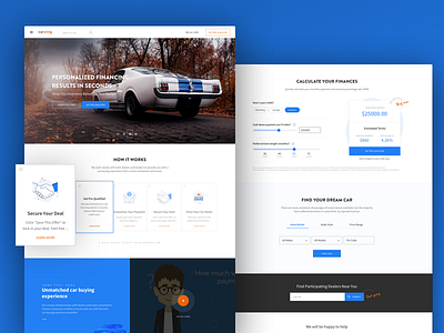 Homepage Design - Carzing 17seven cars carzing design agency homepage ui design used car ux design