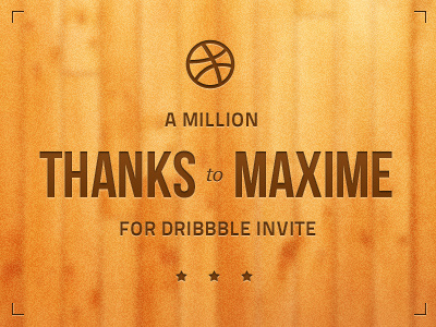 Thank You Maxime Siméon for the invite! blur debut design dribbble dribbble invite maxime thank you ui ui design user interface wood