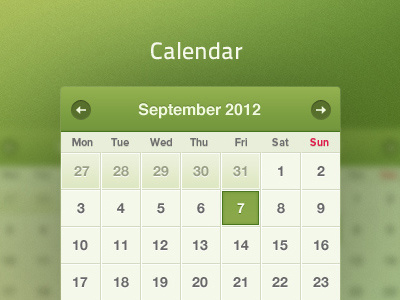 Calendar: Element UI design