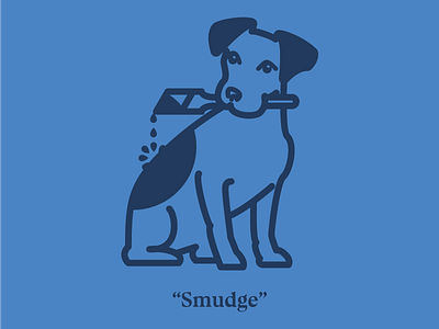 Smudge the Dog logo mascot