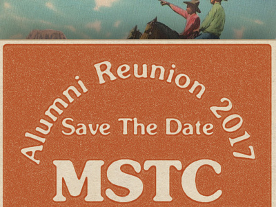 Alumni Reunion cowboy postcard texas ut