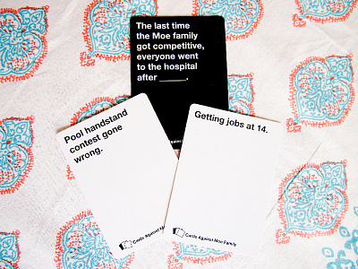 Cards Against Moe Family cah deck diy family