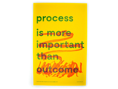 "process" Motivational Poster for wkrm finals moe motivation risograph wkrm wkrmdesign