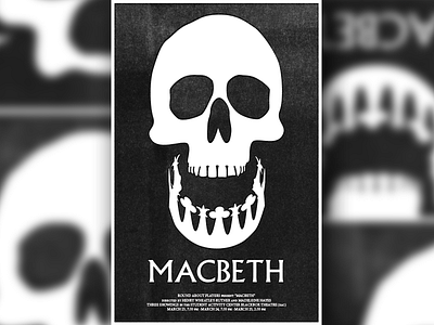 Macbeth Poster macbeth poster shakespeare skull theatre
