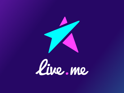 Live.Me Logo live logo spotlight star