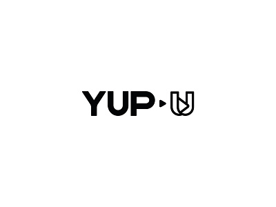 Yup U_Media Production (U+Play Icon) advertise brand branding design identity logo logos media movie movies netflix play icon type typogaphy uk