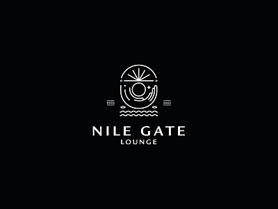Nile Gate Lounge brand branding design identity illustration logo logos mark type typeface typography