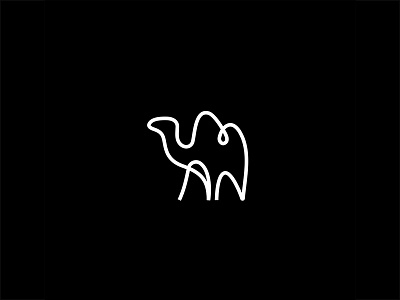 Camel Line Art Design art brand branding design icon identity line logo logos mark