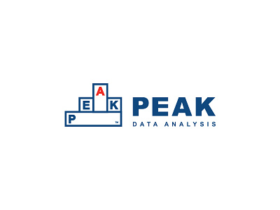 Peak Data Analysis Logo brand branding icon identity letter logo logos mark type typeface typography