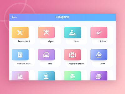 Near By Me App app category colorful design gradient near nearbyme tablet ui ux