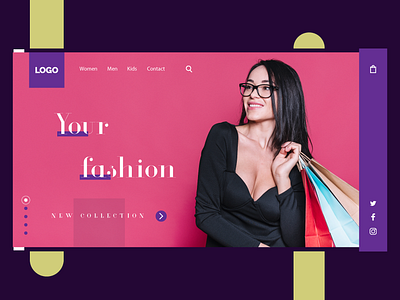 Fashion - web clothing ecommerce fashion landing page modern shopping social store ui user inteface ux design web web design web page
