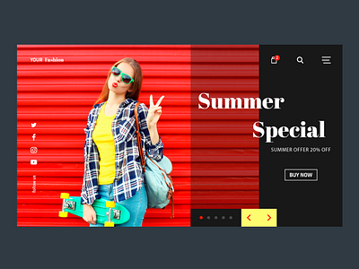 Fashion E-Commerce clothing ecommerce landing page modern shopping social store summer ui user inteface ux web web deisgn web page