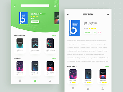 BOOKS SHOP APP UI