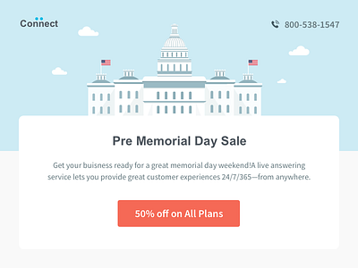 Email Template email banner email template flag illuatration memorial day offer sale offers sketch whitehouse