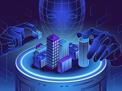 VR Technology - Construction futuristic hologram iconscout illustration illustration pack illustrations sci fi technology vector virtual reality vr vr technology
