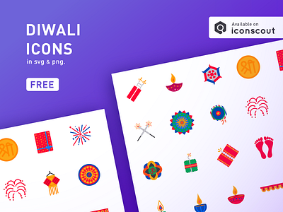 FREE Diwali Festival Icons celebration design diwali festival free freebie icon iconscout iconset india indian newyear