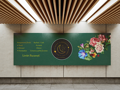 Flower Shop Banner adobe photoshop advertisement banner billboard design flower shop flowers graphic design logo mockup