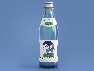 Aqua Meravella Water Bottle Mockup adobe illustrator adobe photoshop branding design graphic design logo vector