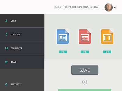 Test ui dashboard design flat flat design form icons menu messages queue ui web widget
