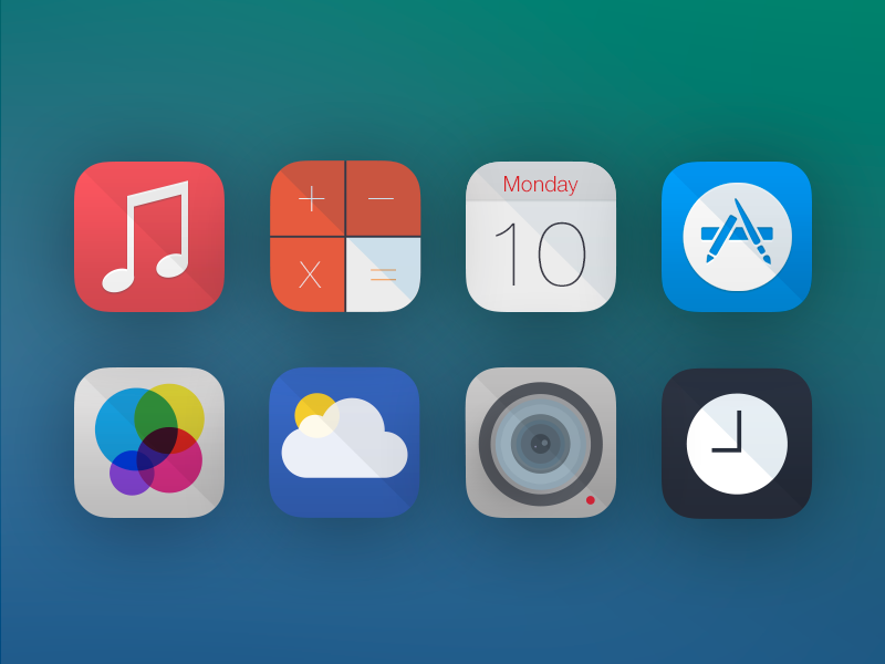 iOS Icons by Rovane Durso on Dribbble