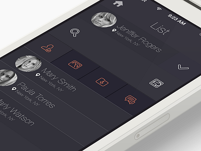 List camera design free gallery ios iphone list photo picture psd sharing ui