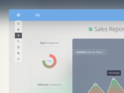 Dashboard chart dashboard flat ios7 ipad sales stats team transparent ui